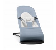 Leżaczek BABYBJORN BALANCE SOFT WOVEN/JERSEY - Niebieski/Szary