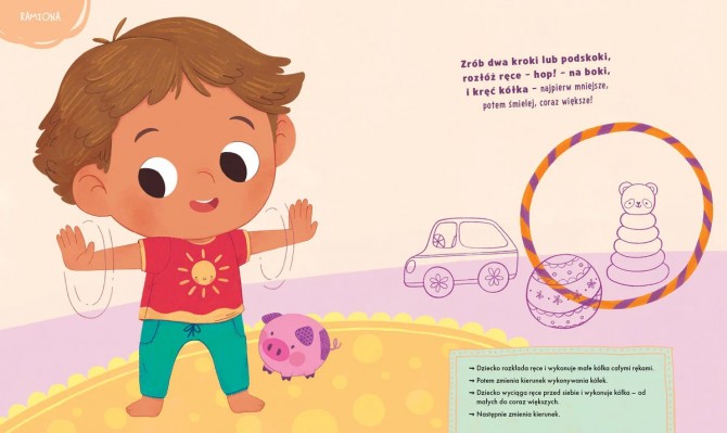 Książka z ćwiczeniami sensorycznymi dla dzieci Dotknij nosek, złap paluszek