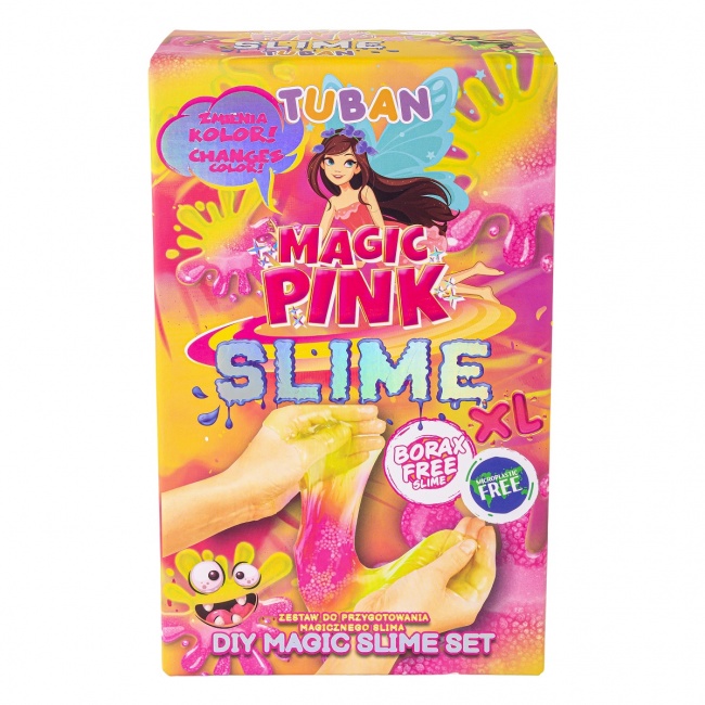Zestaw DIY TUBAN slime zmieniający kolor - Pink XL