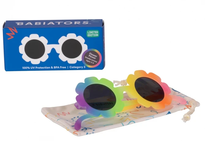 Okulary w ochronnym etui Babaiators Flower