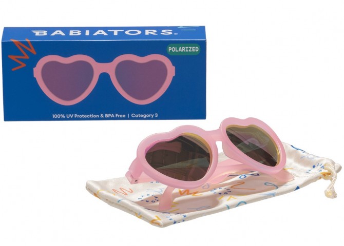 Okularki przeciwsłoneczne Hearts Babiators od 3 do 5 lat - Frosted Pink