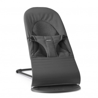 Leżaczek BABYBJORN BALANCE SOFT WOVEN/JERSEY - Ciemny Szary