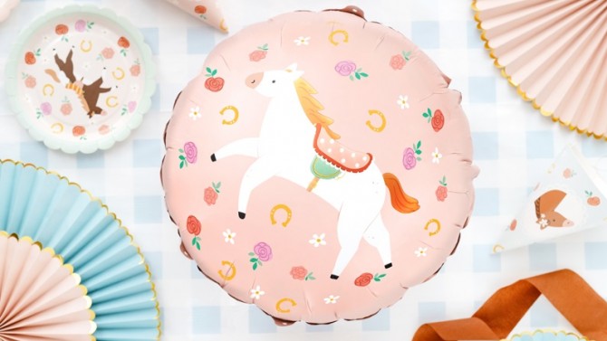 Balon z koniem do napompowania helem Party Deco