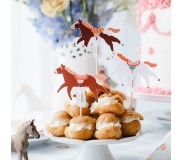 Dekoracje do muffinek 6 szt Party Deco - Konie