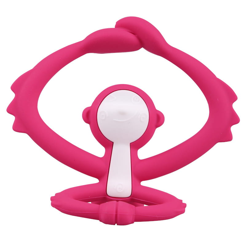 Gryzak Zabawka Mombella - Małpka Dark Pink
