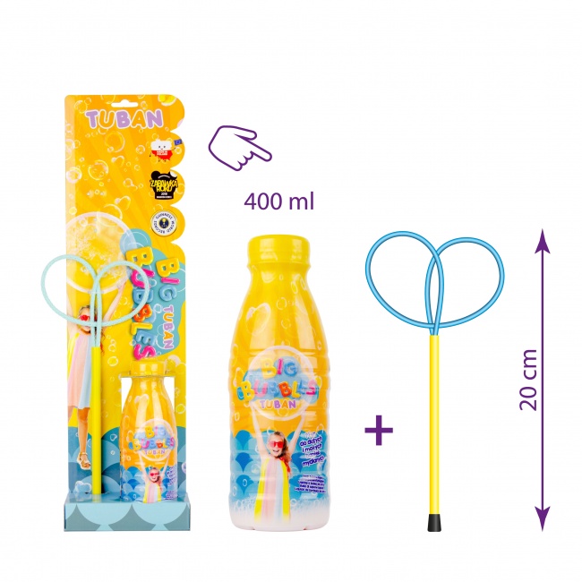 Zestaw do baniek Obręcz Mini Motylek + płyn Tuban 400 ml