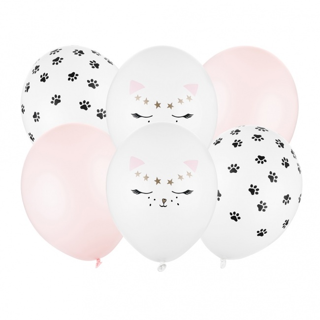 Balony 6 szt Party Deco - Kotek 30 cm