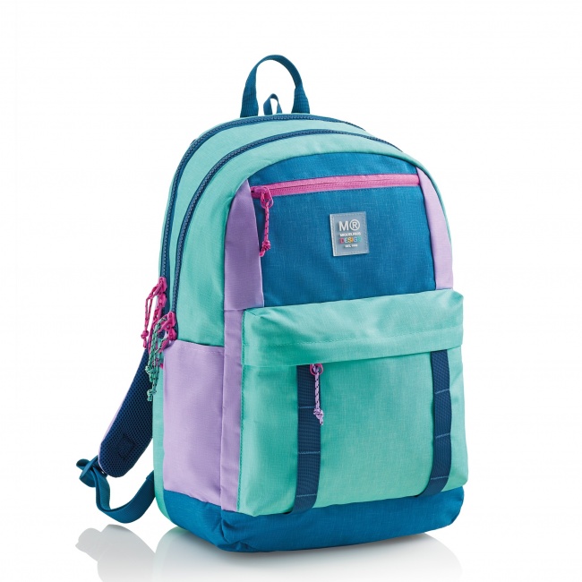 Plecak szkolny trzykomorowy Amsterdam Miquelrius - Rider Purple 28L