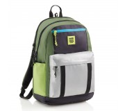 Plecak szkolny trzykomorowy Amsterdam Miquelrius - Rider Green 28L