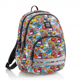 Plecak szkolny trzykomorowy Oslo Miquelrius - Level up! 27L