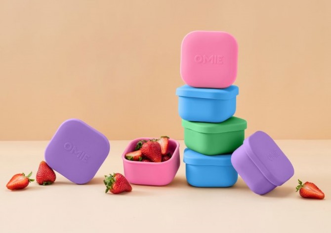 Pojemniki do lunchboxa na przekąski Omie Snack purple