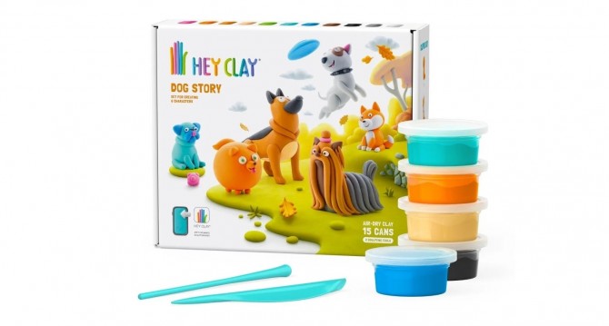 Ciastolina zastygająca modelina hey clay psy