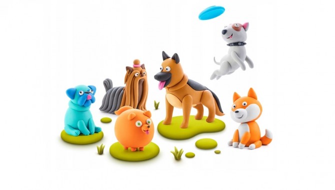 Masa plastyczna zastygająca Hey Clay pieski