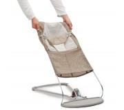 Poszycie do leżaczka BABYBJORN Balance Soft Mesh - Szary Beż/Biały