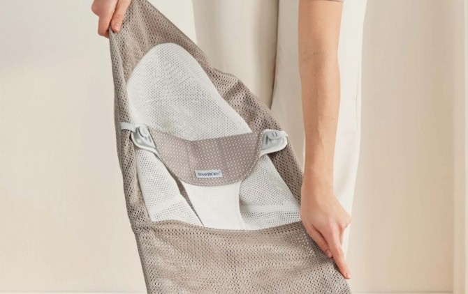Poszycie do leżaczka bujaczka Babybjorn siatka szary