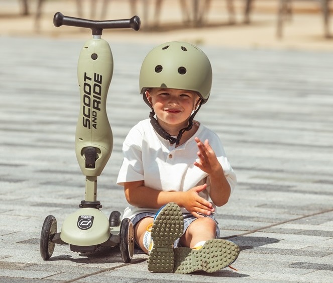 Kask dla dzieci SCOOTANDRIDE XXS-S 1-5 lat - Olive