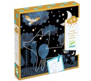 Zestaw artystyczny nakłuwanie Djeco - Las nocą