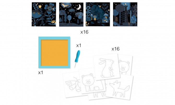 Zestaw artystyczny Djeco do robienia dziurek granatowy