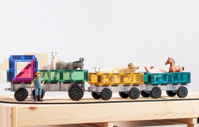 Klocki magnetyczne Connetix Transport Pastel