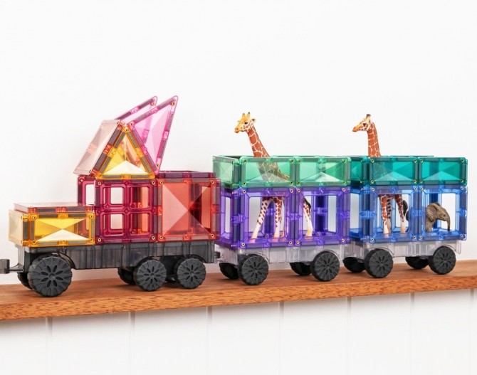 Klocki magnetyczne Connetix Pastel Transport pack 50 elementów