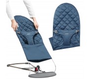 Poszycie do leżaczka BABYBJORN BLISS Woven Classic Quilt - Granatowy