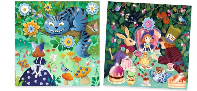 Ozdabianie diamencikami i folią transferową Djeco zestaw artystyczny