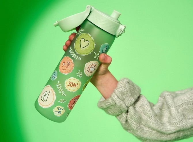 Bidon ION8 500 ml z twardym ustnikiem wzór Eco