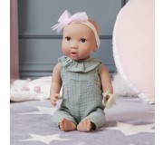 Lalka niemowlę ze smoczkiem LullaBaby - W muślinowym ubranku i opasce
