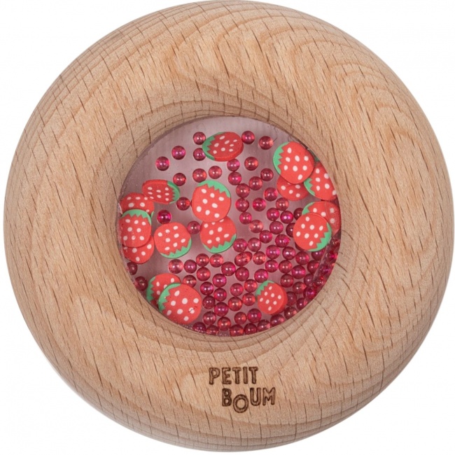 Grzechotka sensoryczna Petit Boum - Truskawka