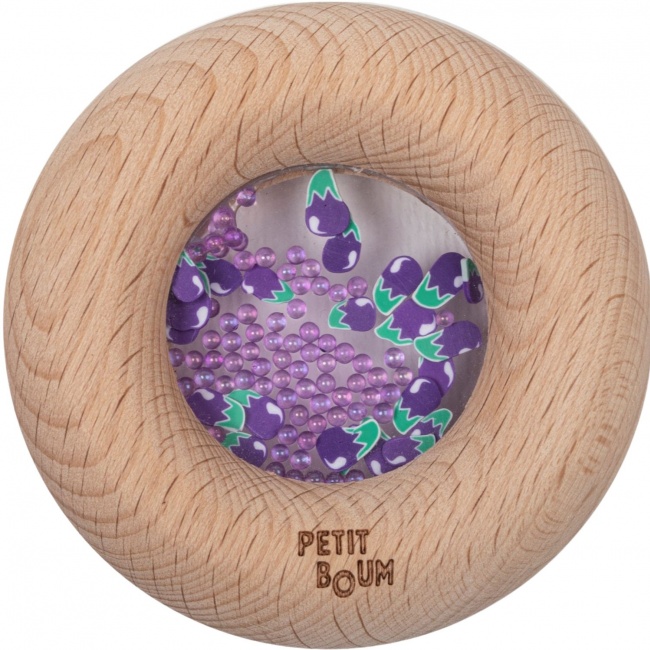Grzechotka sensoryczna Petit Boum - Bakłażan