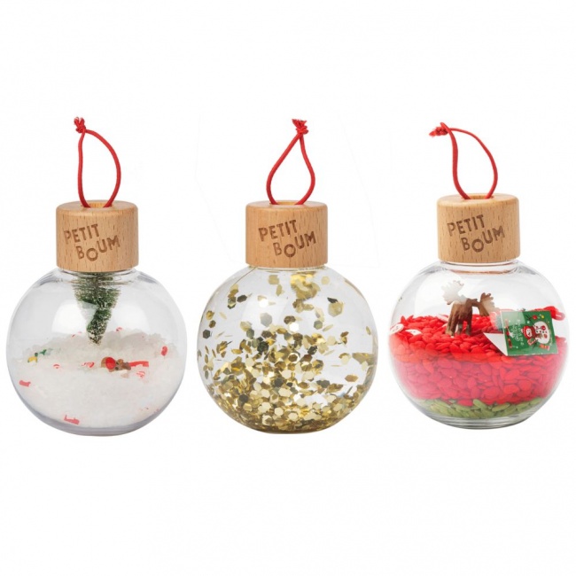 Zestaw 3 bombek Petit Boum - kolekcja świąteczna