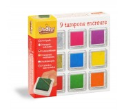 Zmywalny tusz do stempli 9 kolorów Crea Lign'