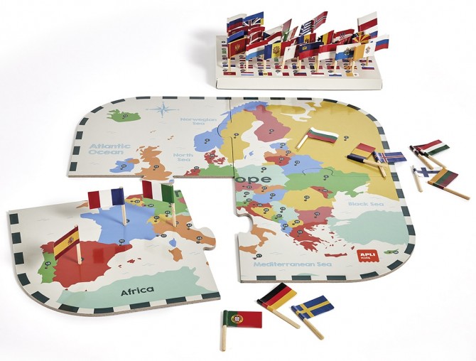 Puzzle i gra 2w1 Flagi Europy