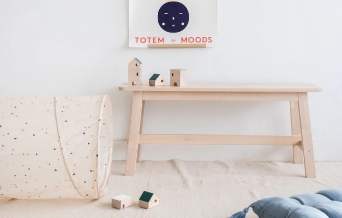 Tunel samorozkładający się dla dzieci 3 Sprouts Terrazzo Beige w kolorze beżowym