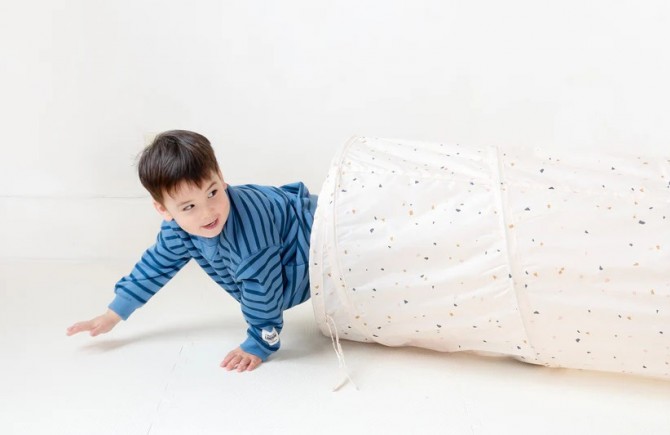 Tunel dla dzieci do zabawy w domu, na dwór 3 Sprouts Terrazzo Beige beżowy