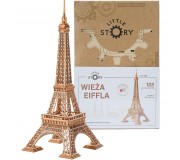 Drewniane Puzzle Model 3D Little Story - Wieża Eiffla