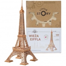 Drewniane Puzzle Model 3D Little Story - Wieża Eiffla