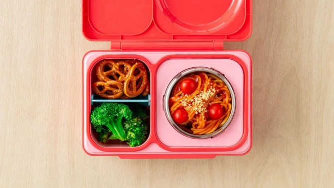 Lunchbox do szkoły z termosem Omie Box czerwony