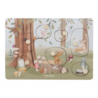 Puzzle dźwiękowe Little Dutch - Forest Friends