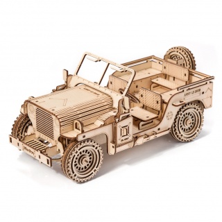 Drewniane Puzzle Model 3D Little Story - Pojazd Wojskowy Jeep