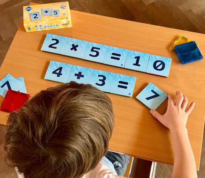 Nakładki na klocki magnetyczne Coblo cyfry