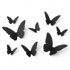 Dekoracja papierowa Party Deco - Ćmy czarne 6-12cm