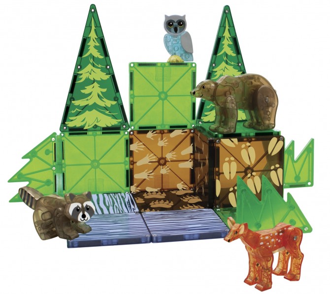 Klocki na magnes do budowania i konstruowania - wielokolorowe Magna-tiles