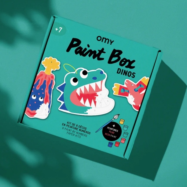 Zestaw z numerowanymi kolorowankami OMY - Dinozaury