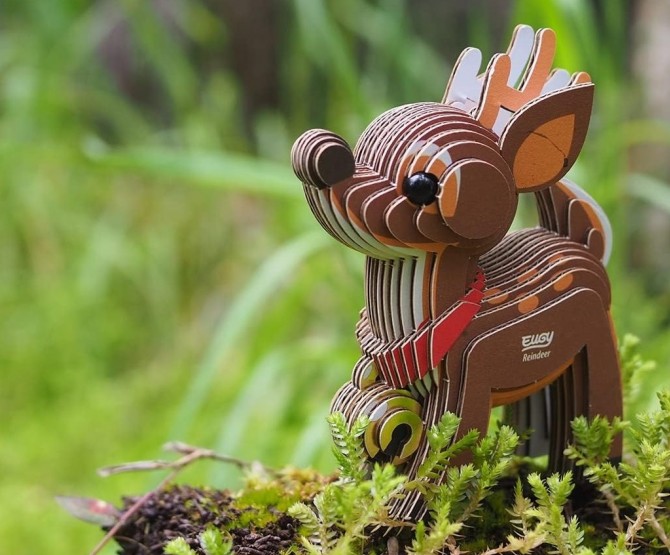 Kartonowa układanka Eugy Renifer