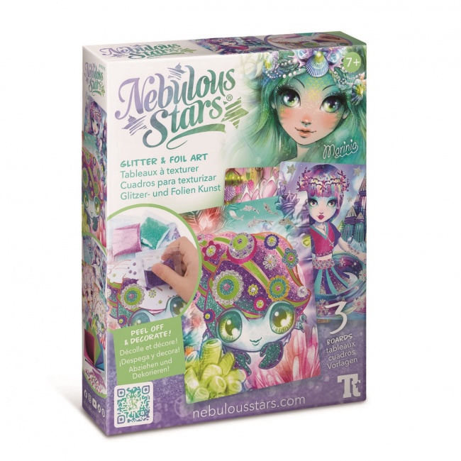 Album do scrapbookingu - zestaw kreatywny dla dzieci z folią i brokatem Nebulous Stars - Marinia 7+