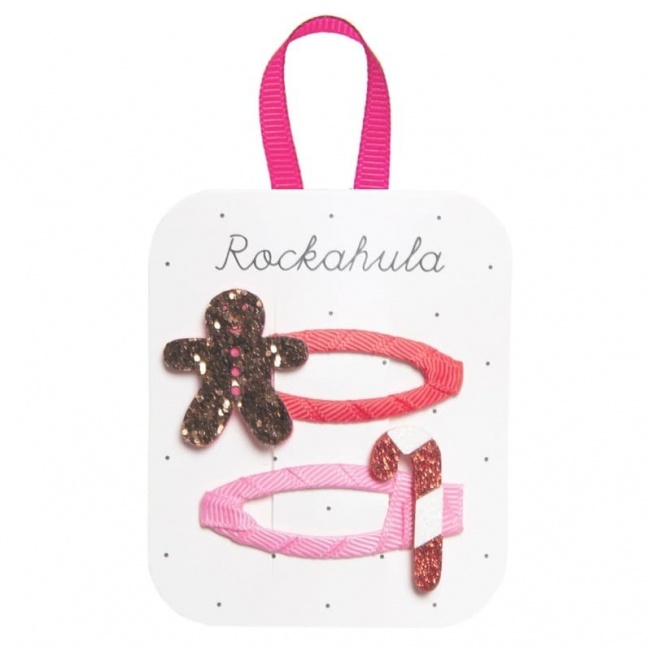 Spinki do włosów Rockahula Kids - Gingerbread And Candy Cane