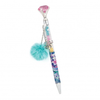 Długopis z kryształem i z charmsami Nebulous Stars niebieski - Isadora