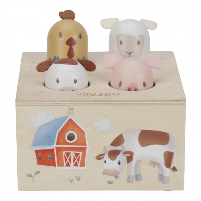 Drewniana zabawka pop-up Little Dutch - Little Farm