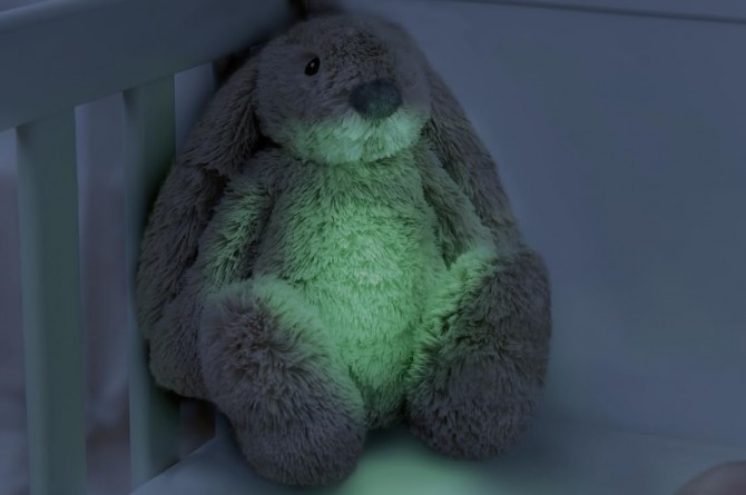 Szumiąca Lampka Zazu Królik Beige - 8 trybów świecenia 10 melodii czujnik płaczu